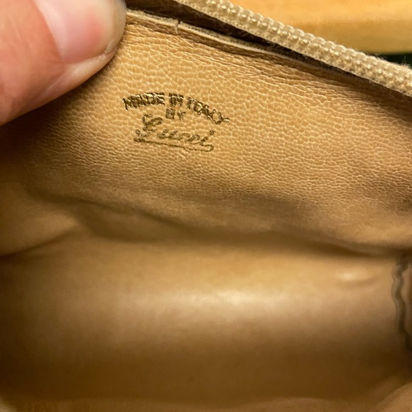 Vintage GUCCI Micro G Guccisma Print Canvas Cosmetic Pouch with Origjnal Charm - Picture 10 of 11